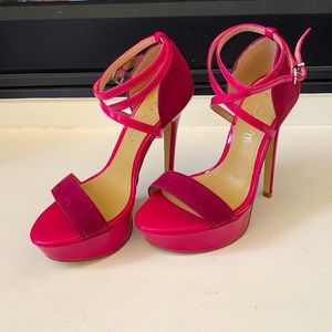 Sexy Sandals - Never Worn - Suede and Patent.